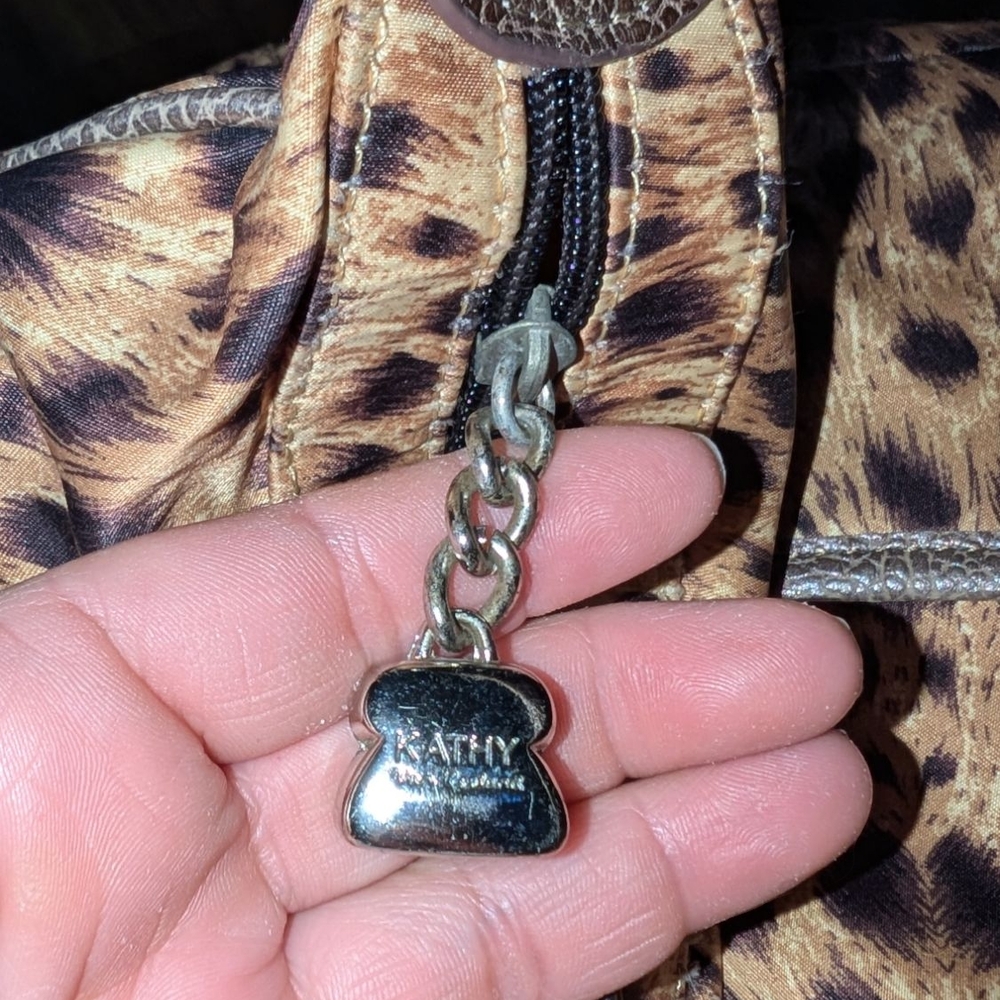 Kathy Van Zeeland Leopard Print Bag